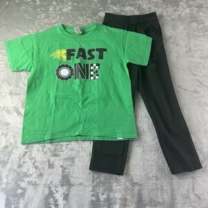 Outfit Set Boy's S (6/7) Pants Shirt Mixed Brands "Fast One" Race Car